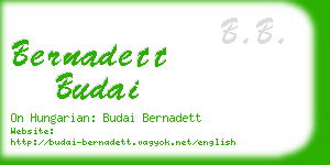 bernadett budai business card